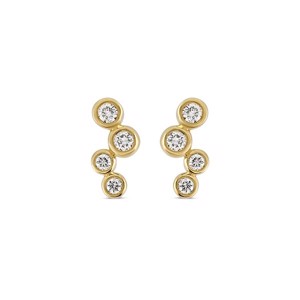 TUBE diamant ørestikker i 14kt guld - Ø1060 030rg